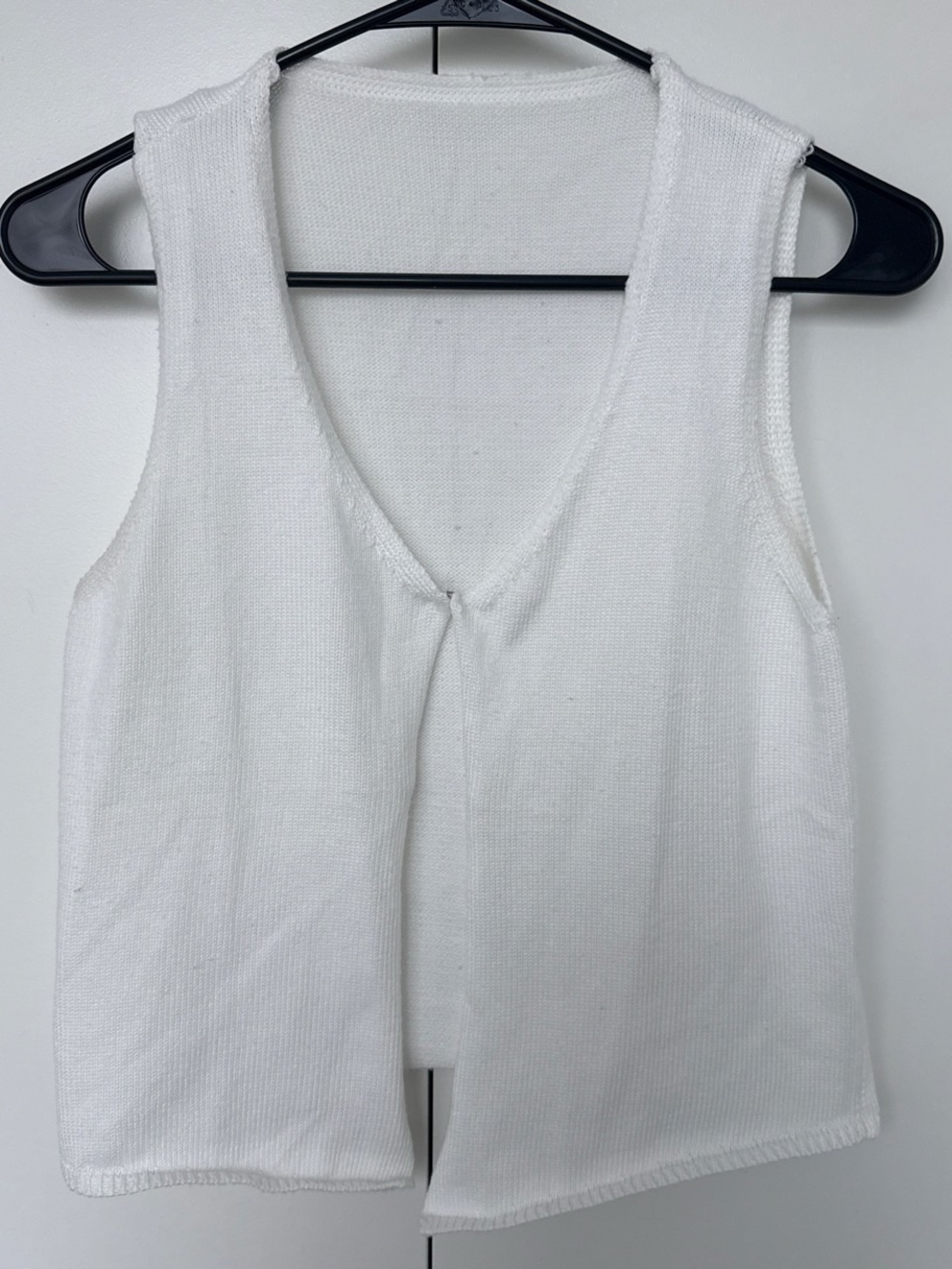 Classic White Knit Sleeveless Top - Women